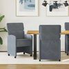 vidaXL Dining Stoelen met Wielen 2 pcs Donkergrijs 58 x 65 x 98 cm