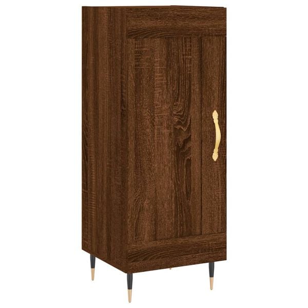 vidaXL Dressoir 34,5x34x90 cm bewerkt hout bruin eikenkleur