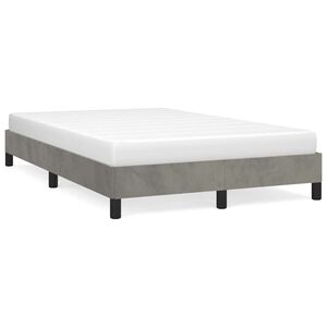 vidaXL Bedframe zonder matras 120x200 cm fluweel lichtgrijs