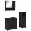 vidaXL Badkamermeubelset 3 st Zwart 61 x 35 x 64 cm