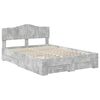 vidaXL Bedframe met hoofdeinde Beton Grijs 150 x 200 cm Bewerkt hout