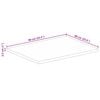 vidaXL Tafelblad rechthoekig 90x60x2,5 cm massief ruw mangohout