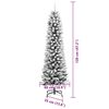 vidaXL Kunstkerstboom Groen en wit 120 cm PVC en Metaal en Plastic