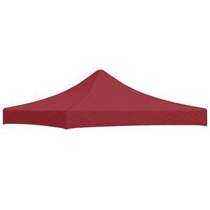 vidaXL Partytentdak 270 g/m&sup2; 3x3 m bordeauxrood
