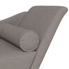 vidaXL Chaise longue met kussens stof taupe