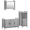 vidaXL Badkamerkastenset 3 st Grijs Sonoma 40 x 36 x 99,5 cm