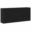 vidaXL Dressoir Zwart Eiken 160 x 33 x 70 cm Bewerkt hout