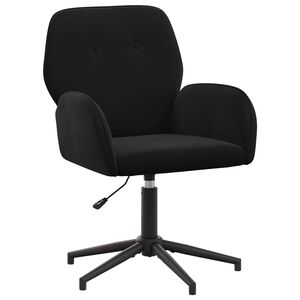 vidaXL Draaischrijfstoel 54 x 55 x 90 cm Zwart fluweel