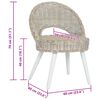 vidaXL Fauteuil kubu rattan wit