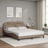vidaXL Bedframe "Viana" zonder matras kunstleer cappuccinokleurig 160x200 cm