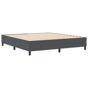 vidaXL Platform bedframe Donkergrijs 180 x 200 cm Katoen Stof