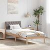 vidaXL Bedframe Bruin en taupe 80 x 200 cm Massief grenenhout