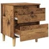 vidaXL Bedkast met lade Oud Hout 40 x 35 x 50 cm Bewerkt hout