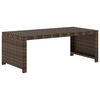 vidaXL 5-delige Loungeset met kussens poly rattan bruin