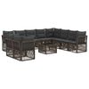 vidaXL Tuinbankenset 11 st Grijs poly rattan