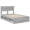 vidaXL Bedframe Grijs Sonoma 120 x 200 cm Massief grenenhout