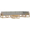 vidaXL Buiten bankenset 7 st Wit en Lichtgrijs Polyester
