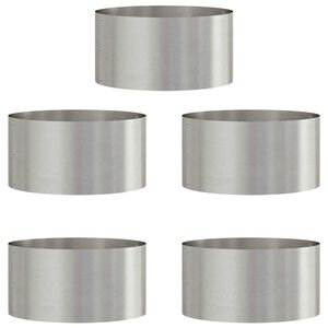 vidaXL Plantenring 5 st Zilver 40 x 40 x 20 cm Roestvrij staal