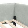 vidaXL Hoekbedframe met hoofdeinde Lichtgrijs 90 cm x 190 cm Fluweel