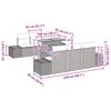 vidaXL Tuin Sofa Set met opslag 7 pcs Zwart Poly riet