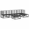 vidaXL Tuin Sofa Set met kussen 6 pcs Zwart Aluminium