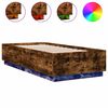 vidaXL Bedframe met LED-verlichting gerookt eikenkleurig 100x200 cm