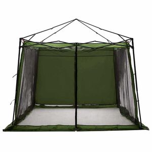vidaXL Binnentent met dak met opslag Groen 303 x 303 x 196 cm taft