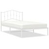 vidaXL Bedframe met hoofdbord metaal wit 100x200 cm