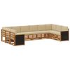 vidaXL Buiten bankenset 7 st Naturel Massief Acaciahout en Polyester