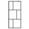 vidaXL Inloopdouchewand 90x195 cm gehard glas zwart