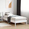 vidaXL Bedframe zonder matras massief grenenhout wit 75x190 cm