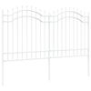 vidaXL Tuinhek WOERDEN 240 x 165 cm Poedergecoat staal Wit