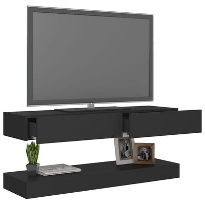 vidaXL Tv-meubel met LED-verlichting 120x35 cm grijs