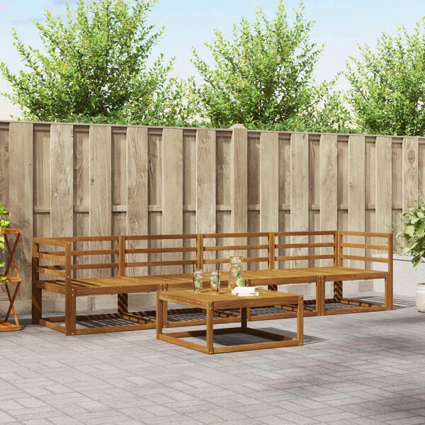 vidaXL Buiten bankenset 5 pcs Naturel Massief Acaciahout