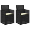 vidaXL Tuin Eetstoelen 2 pcs Antraciet- en cr&egrave;mekleurig PP