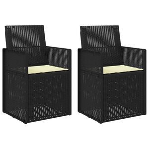vidaXL Tuin Eetstoelen 2 pcs Antraciet- en cr&egrave;mekleurig PP