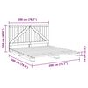 vidaXL Bedframe met hoofdbord massief grenenhout grijs 200x200 cm