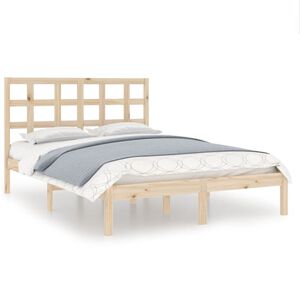 vidaXL Bedframe massief hout 135x190 cm