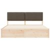 vidaXL Bedframe met Gevoerd Hoofdgedeelte Taupe 200 x 200 cm