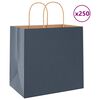 vidaXL Papieren zakken 250 st met hengsels 26x17x25 cm blauw