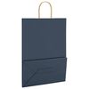 vidaXL Papieren zakken 50 st met hengsels 32x17x44 cm blauw