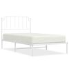 vidaXL Bedframe met hoofdbord metaal wit 100x190 cm