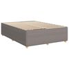 vidaXL Boxspring met matras stof taupe 160x200 cm