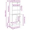 vidaXL Hoge kast Artisan Eiken 69,5 x 32,5 x 180 cm Bewerkt hout