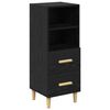 vidaXL Dressoir Zwart eiken 34 x 34.5 x 90 cm Bewerkt hout