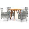 vidaXL 5-delige Tuinset grijs