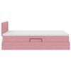 vidaXL Opslag bed met matras met hoofdeinde Roze 120 x 190 cm Fluweel