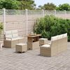 vidaXL Tuin Sofa Set met kussen met opslag 8 pcs Beige en Cr&egrave;me