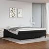 vidaXL Boxspring bed kunstleer zwart 200x200 cm