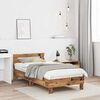 vidaXL Bedframe met hoofdeinde Oudhout 193 x 95 x 88 cm Bewerkt hout